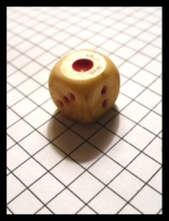 Dice : Dice - 6D - Ivory Colored With Fat Red 1 2